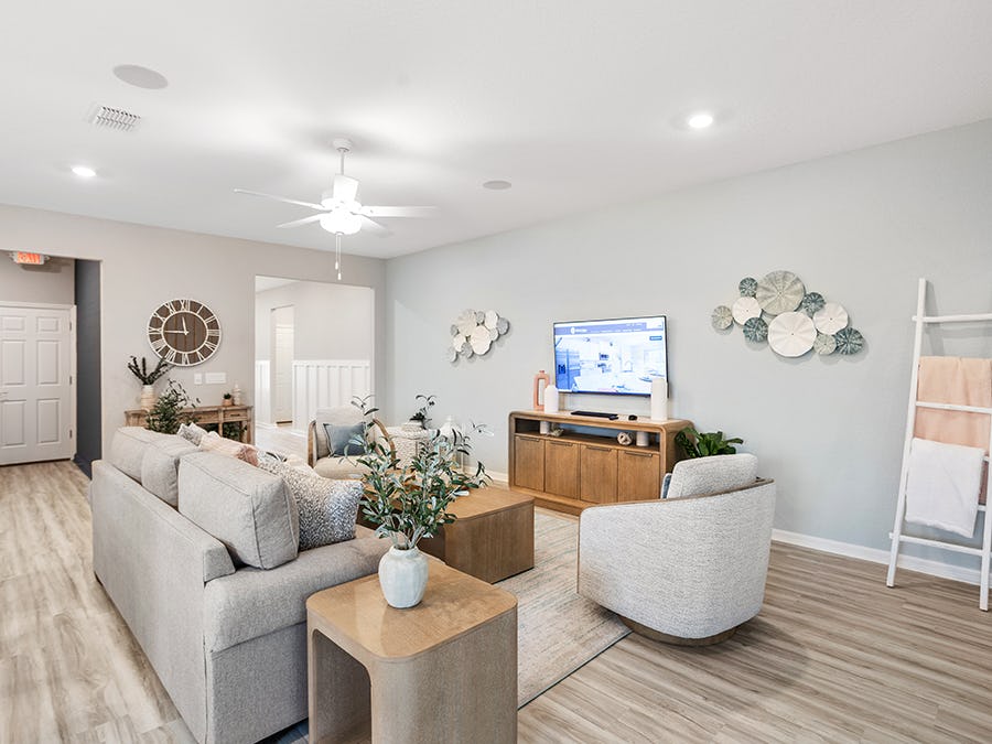 The new Falls of Ocala model home showcases coastal style decor